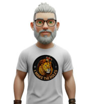 Λευκό T-shirt με δυναμικό print   “I Make The Rules”