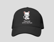Proceed with Caution καπέλο με text.