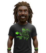 Graffiti t-shirt μαύρο street art